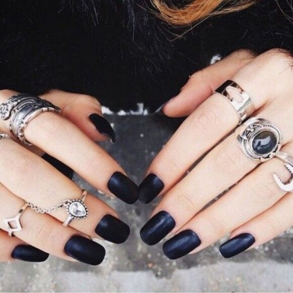 NWT color street nail wraps manicure midnight in manhattan solid black goth d - Picture 6 of 6